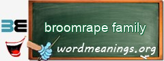 WordMeaning blackboard for broomrape family